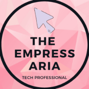 The empress aria logo which features a mouse pointer on pink background.